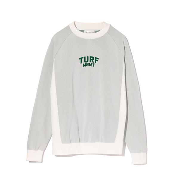 セーター ニット 14G TURF MGMT Raglanクルーネックロングスリーブニット メンズ