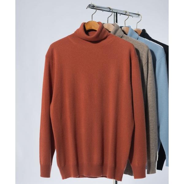 セーター ニット DESHENG デシェン カシミヤ100％ 無地 タートルネック セーター メンズ