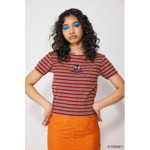 「Disney SERIES CREATED by MOUSSY」 半袖Tシャツ FREE レッド レディース