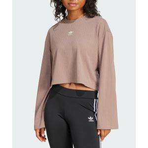 adidas tシャツ アディカラー オフショルダー 長袖Tシャツ