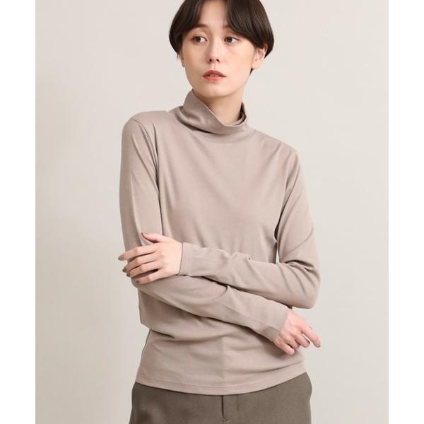 tシャツ ハイネックカットソー「スビン綿MIXフライス」 レディース