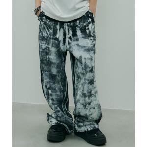 ジーンズ AIVER　ペンキ加工バギーデニム メンズ レディース