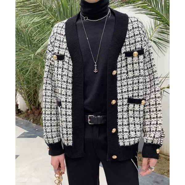 ジャケット ノーカラージャケット idol tweed jacket メンズ レディース