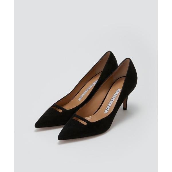パンプス ANIMA アネッリ スウェード パンプス 6.5cm BLACK