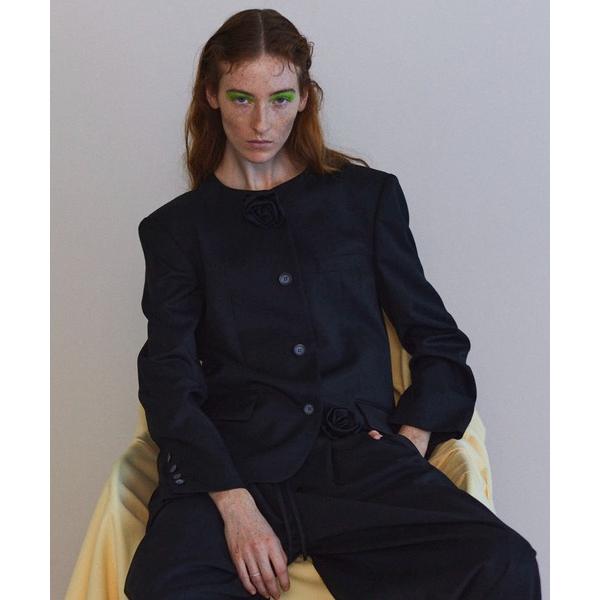 ジャケット ノーカラージャケット Motif Collarless Jacket/モチーフノーカラー...