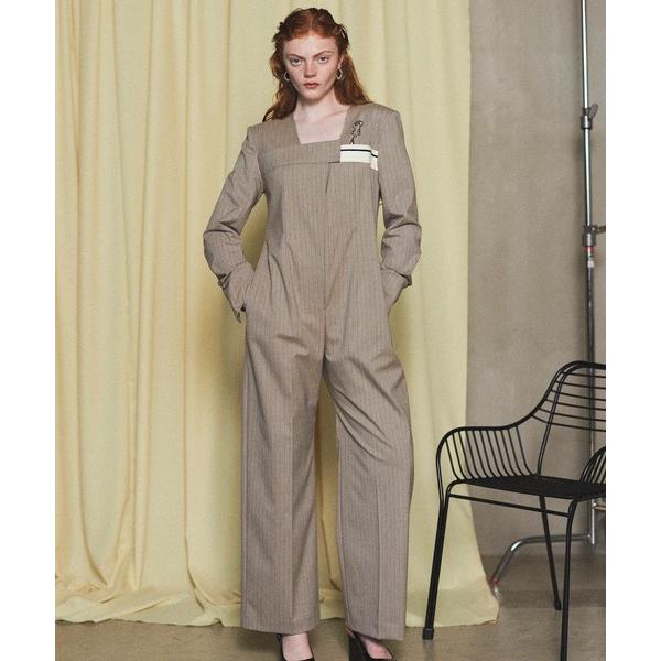 オールインワン Collarless Jacket Rompers/ノーカラージャケットロンパース「...