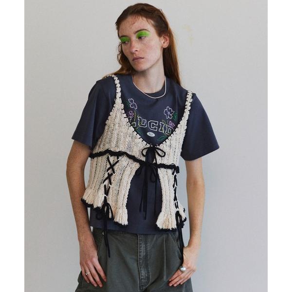 ベスト ジレ Wide Rib Lace Up Bustier/ワイドリブレースアップビスチェ「MA...