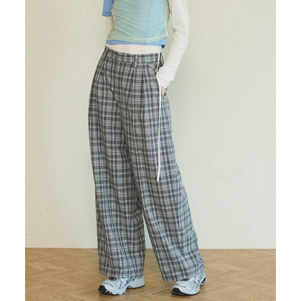スラックス パンツ Two Tuck Curve Wide Tapered Pants/2タックカー...