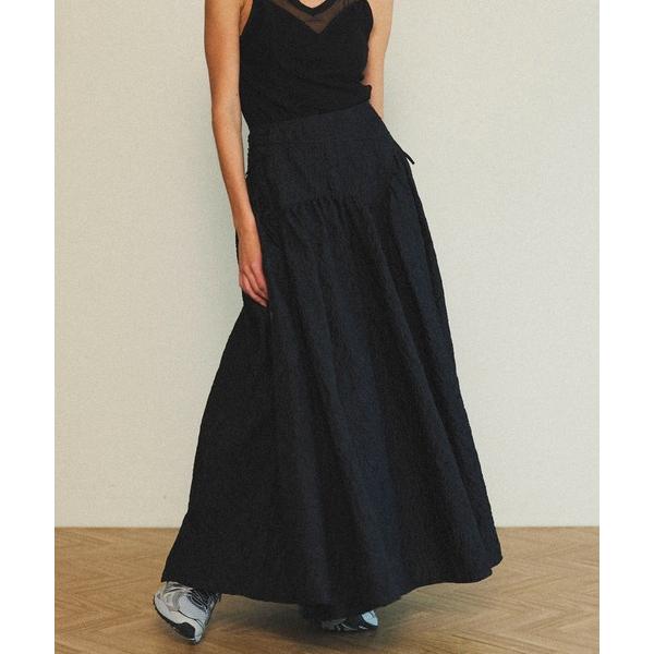 スカート Jacquard Narrow Belt Volume Silhouette Skirt/...