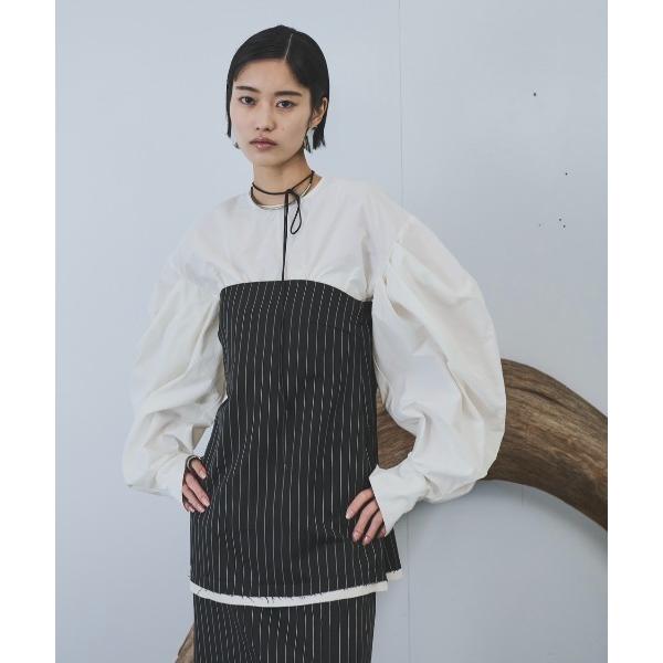 カットオフストライプベアビスチェ/セットアップ可能 レディース