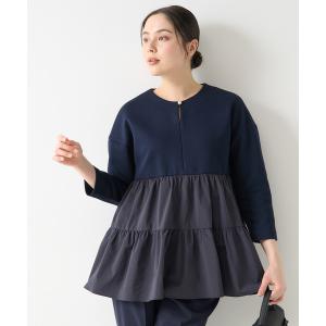 tシャツ コンビティアードトップス レディース