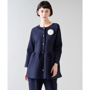 カーディガン ペプラムカーディガン レディース