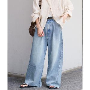 ジーンズ デニム デニムパンツ 「追加」2タックワイドデニムパンツ レディース