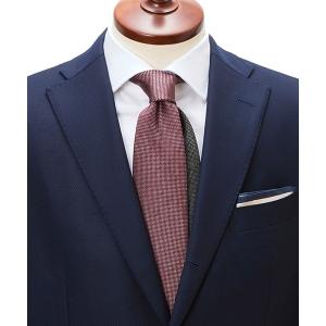 ネクタイ 「CRICKET」クリケット バスケット織り ムジ×ムジ メランジシルク クレリックネクタイ