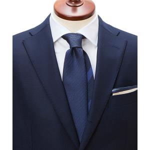 ネクタイ 「CRICKET」クリケット フレスコ織り ムジ×ストライプ クレリックネクタイ