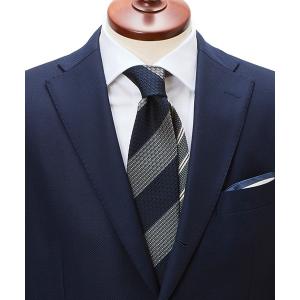 ネクタイ 「CRICKET」クリケット フレスコ織り ストライプ×ストライプ クレリックネクタイ