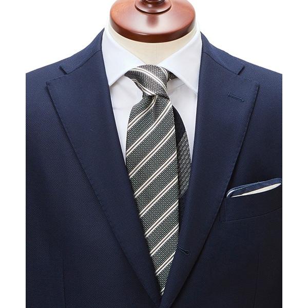 ネクタイ 「CRICKET」クリケット フレスコ織り ストライプ×ストライプ クレリックネクタイ