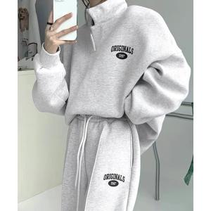 パジャマ ルームウェア 「2点セット」 スウェットセットアップ　トレーナー＆スウェットパンツ レディース