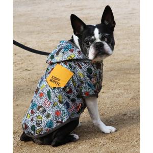 犬 服 「犬服・ドッグウェア」撥水総柄フードJK