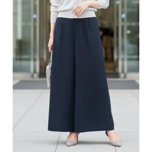 パンツ フロントタックガウチョパンツ/洗える レディース