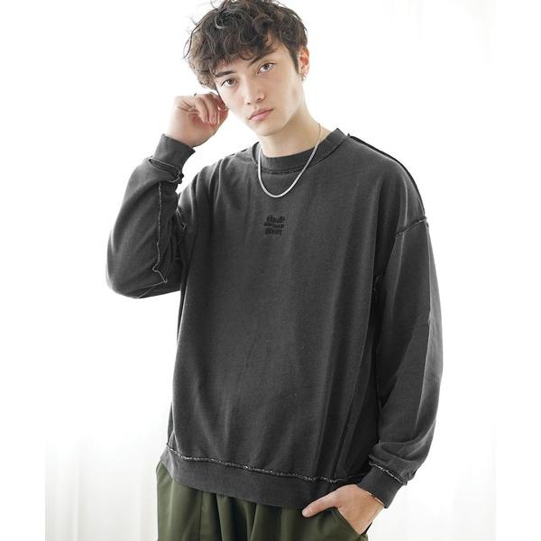 トレーナー スウェット 「MinoriTY select」裏毛インディゴ染めアウトステッチ刺繍トレー...