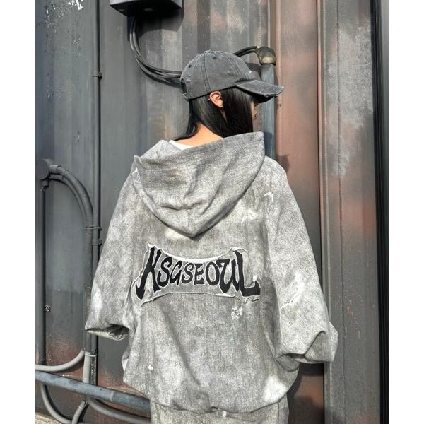 パーカー ドルマンロゴジップフーディー レディース メンズ