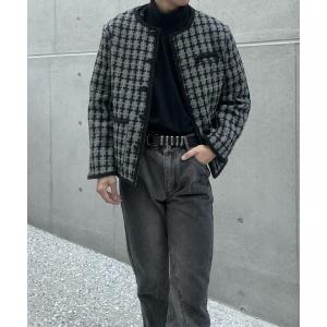 Otte ジャケット ノーカラージャケット スパーキングツイード