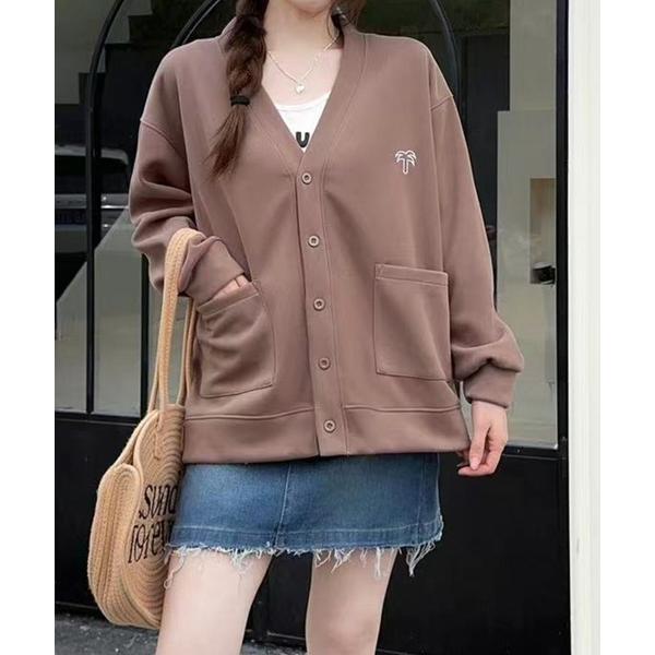 ブルゾン アウター Vネックスナップボタンブルゾン レディース