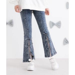 パンツ トリプルリボンスリットフレアパンツ レディースの商品画像