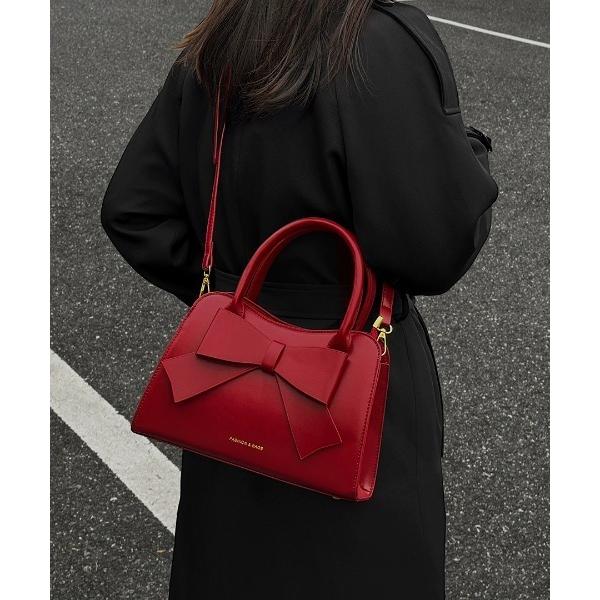 ショルダーバッグ バッグ リボンミドルバッグ 2WAY レディース