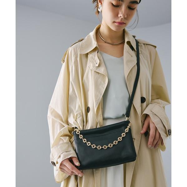 ショルダーバッグ バッグ 「TREASURE TOPKAPI」スムース レザー チェーン付き スワロ...