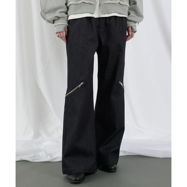 ジーンズ RIGID DENIM ZIP DESIGN PANTS／リジットデニムジップデザインパン...