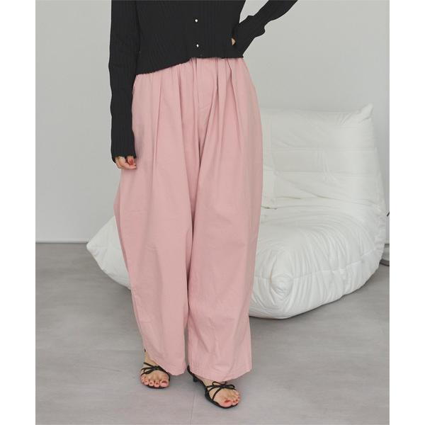 パンツ カーヴィーシルエットゴムパンツ レディース