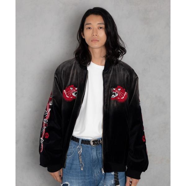 スカジャン ADAMPATEK/aging reversible souvenir jacket/エ...