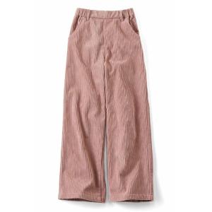パンツ 「低身長／高身長サイズあり」リブ　イン　コンフォート　軽やかなはき心地でキレイ見え！　ぬくぬくしあわせな裏ボアライトコーデュロイパンツ レディ
