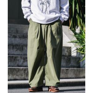 カーゴパンツ ミリタリーバレル/パラシュートバルーンパンツ メンズ