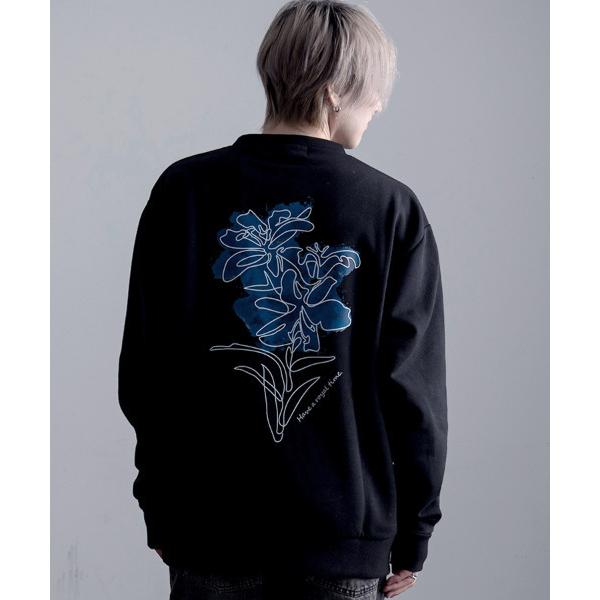 トレーナー スウェット 「CavariA/キャバリア」花長袖トレーナー メンズ レディース