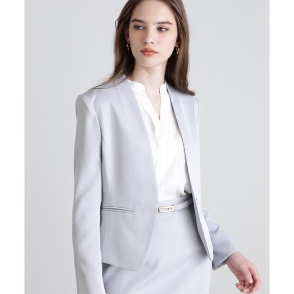 ジャケット ノーカラージャケット ハイツイストジャケット レディース
