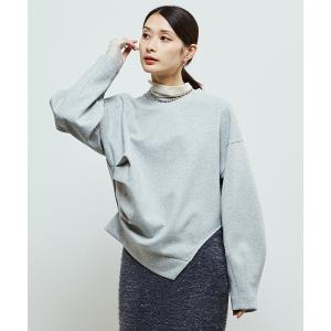 トレーナー スウェット アシンメトリーサイドスリットスウェット レディース