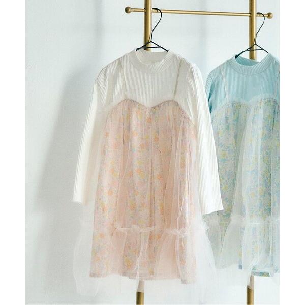 ワンピース 入学式 入園式 卒業式 「ジュニア対応」フラワーチュールワンピース＿アプレレクールマシェ...