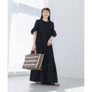 美品 マリハ 春の月のドレス マキシワンピース ブラック 半袖 コットン 38 1_8ea28b64-93f5-4016-aef5-