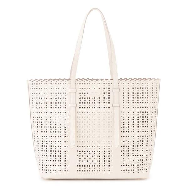 トートバッグ フェイクレザー カットアウト トートバッグ レディース