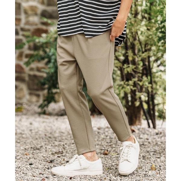 パンツ mp13088- ジャガードカットテーパードパンツ メンズ