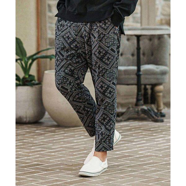 パンツ mp13094- Bandana Pattern Relax Tapered Easy Pa...