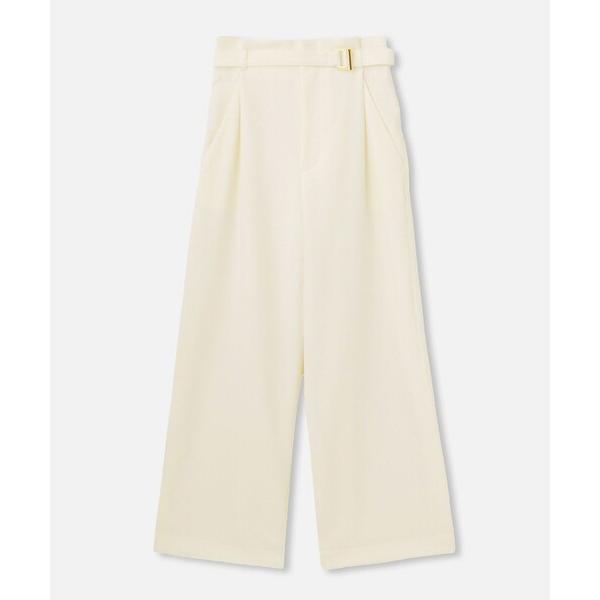 パンツ ウールライクフランネルヨークレスパンツ レディース