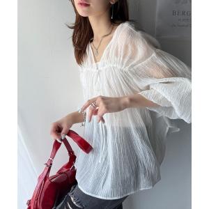 ブラウス シャツ 夏 大人のふんわり涼しげスタイ...の商品画像
