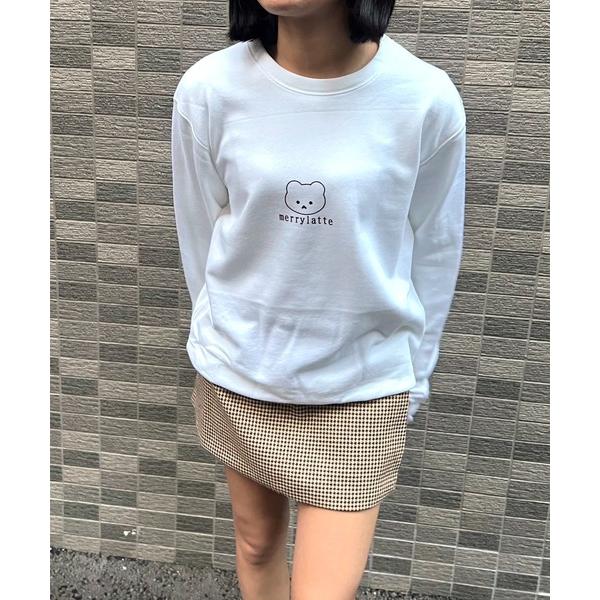 トレーナー スウェット 「軽量」ワンポイントくまさんトレーナー　スウェット レディース