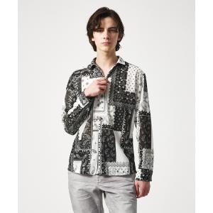 シャツ 「25S/S」アズレージョプリント 長袖シャツ / ペイズリー柄 バンダナ柄 メンズ