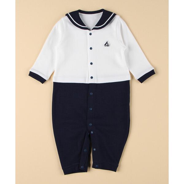 ベビー セーラーカラー 長袖ツーウェイオールオール