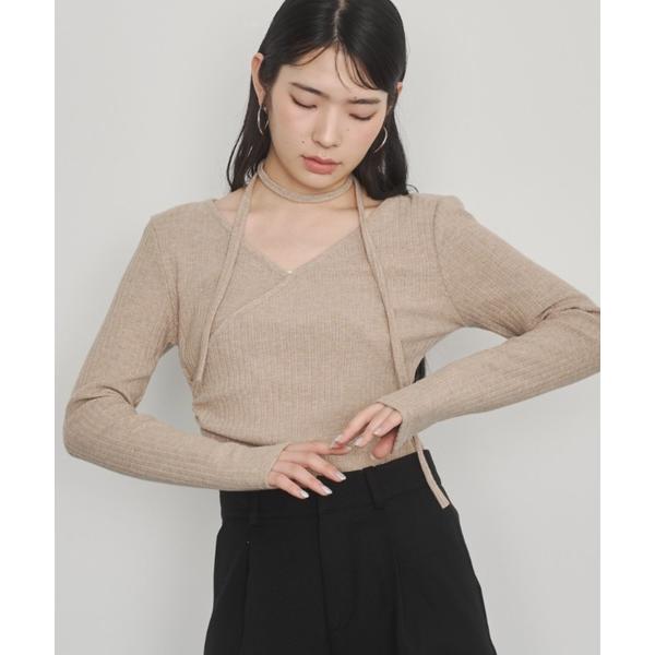 tシャツ design cut tops stall set/ストールデザインカットトップス レディ...